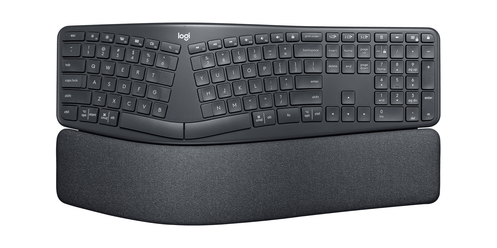 Logitech ERGO K860 curved split keyboard with built-in wrist rest