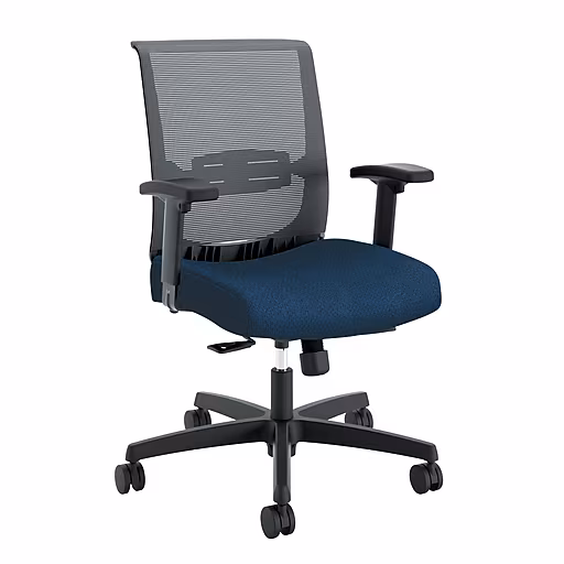 HON Convergence low-back mesh task chair in blue