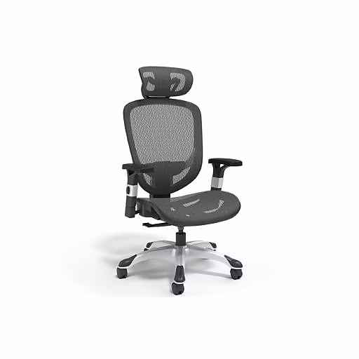 Staples Hyken mesh task chair with headrest in black
